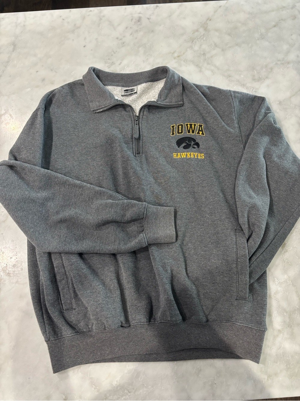 Stadium Athletics Gray Iowa Hawkeyes Half-Zip Pullover